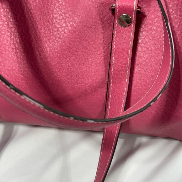 Liz Claiborne Pink Purse Bag Barrel Shoulder Bag Accessories Tote READ - Picture 9 of 16